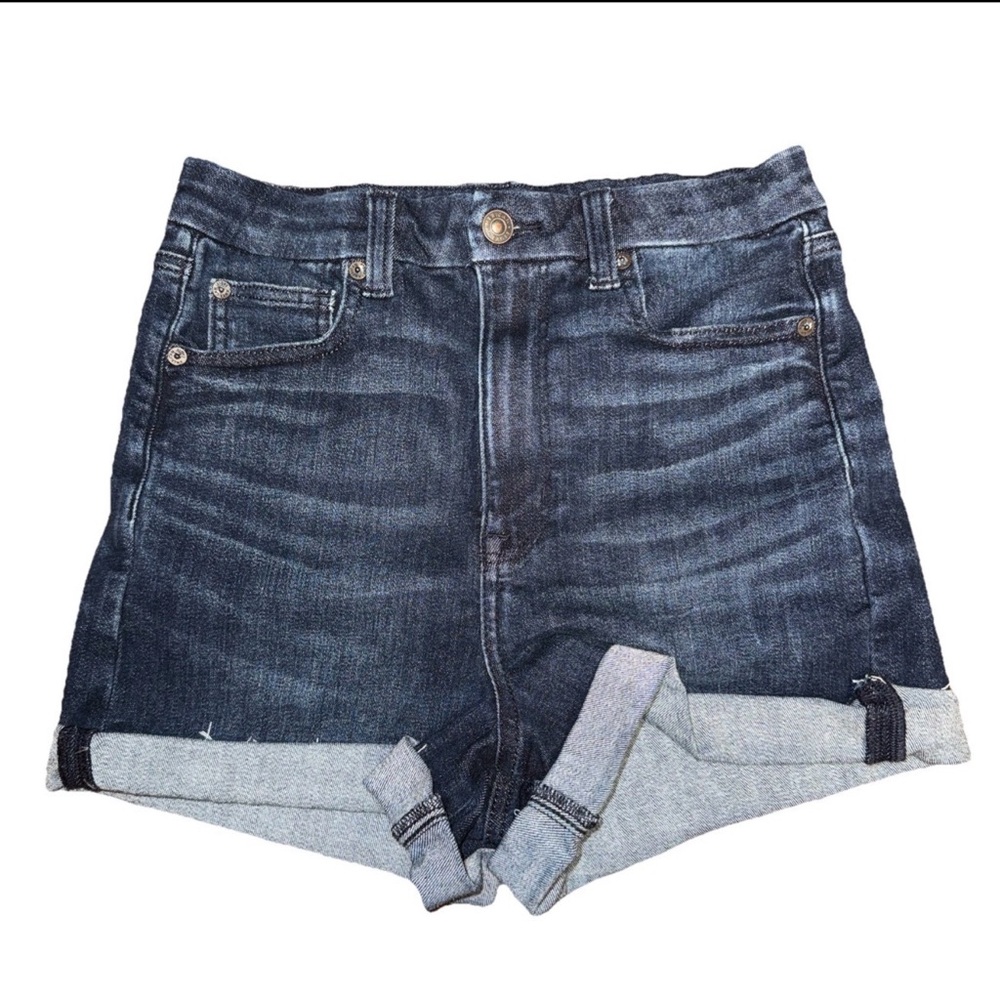 American Eagle‎ Denim Shorts Next Level Stretch Cuffed Super Hi Rise Size 2